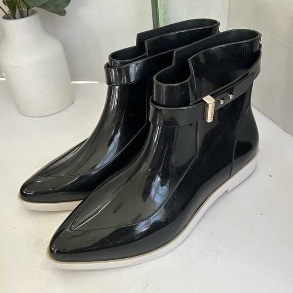 Jason Wu x Melissa Ankle High Rubber Black Rain Boots. Size 7 - Picture 2 of 9